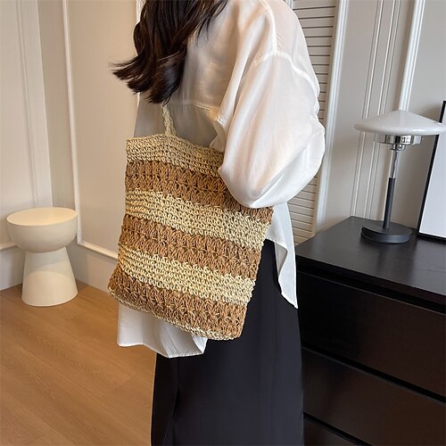 Mulheres Bolsa de ombro Palha Diário Praia Respirável Dobrável Leve Geométrica Cáqui Bege
Mulheres Bolsa de ombro Palha Diário Praia Respirável Dobrável Leve Geométrica Cáqui Bege