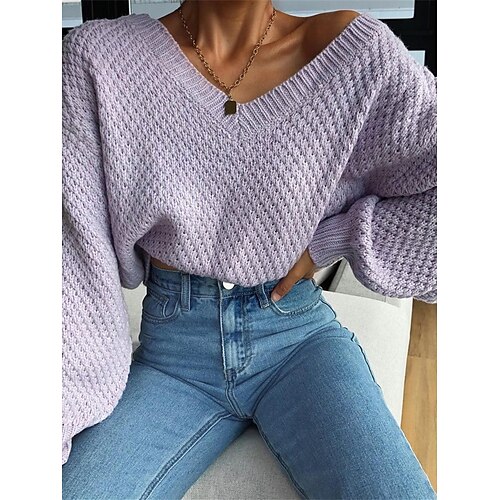 Mujer Suéter de punto Puente Cable Tejer Trenzado Color sólido Escote en Pico Elegante Casual Exterior Hogar Primavera Otoño Blanco Morado Tamaño Único
Mujer Suéter de punto Puente Cable Tejer Trenzado Color sólido Escote en Pico Elegante Casual Exterior Hogar Primavera Otoño Blanco Morado Tamaño Único