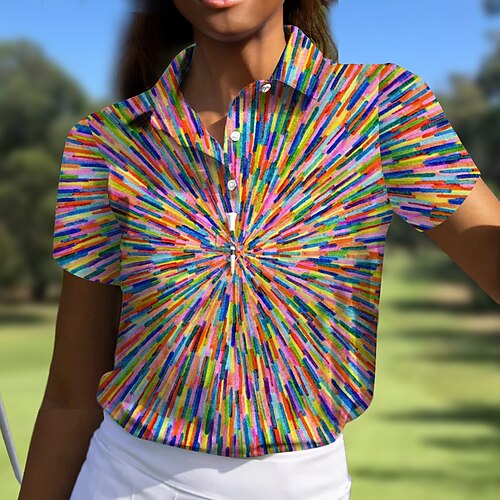 Women's Polo Shirt Golf Shirt Button Up Polo Breathable Quick Dry Moisture Wicking Short Sleeve Golf Apparel Golf Clothes Regular Fit Printed Summer Tennis Golf Pickleball
Women's Polo Shirt Golf Shirt Button Up Polo Breathable Quick Dry Moisture Wicking Short Sleeve Golf Apparel Golf Clothes Regular Fit Printed Summer Tennis Golf Pickleball