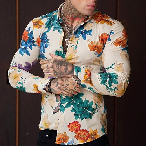 Men's Shirt Floral Graphic Prints Turndown Apricot Outdoor Street Long Sleeve Print Clothing Apparel Fashion Streetwear Designer Casual
Men's Shirt Floral Graphic Prints Turndown Apricot Outdoor Street Long Sleeve Print Clothing Apparel Fashion Streetwear Designer Casual