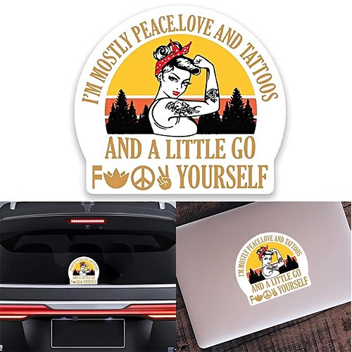 Szwl Persönlichkeitsaufkleber „Love Tattoos and a little go f@ck yourself"", Vinyl-Autoaufkleber für Van, SUV, Fenster, Wand, Laptop, 12 cm x 12 cm
Szwl Persönlichkeitsaufkleber „Love Tattoos and a little go f@ck yourself"", Vinyl-Autoaufkleber für Van, SUV, Fenster, Wand, Laptop, 12 cm x 12 cm