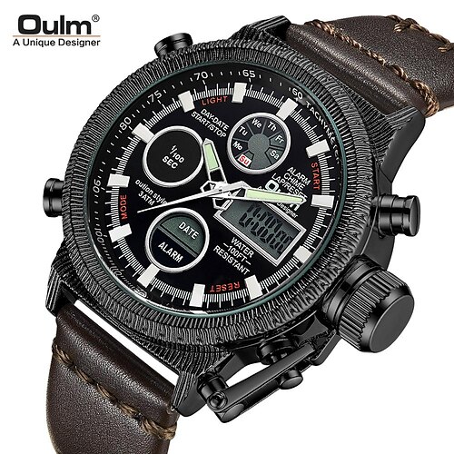 Oulm Masculino Relógios de Quartzo Mostrador Grande Esportivo Moda Negócio LCD Calendário IMPERMEÁVEL Decoração Couro Assista
Oulm Masculino Relógios de Quartzo Mostrador Grande Esportivo Moda Negócio LCD Calendário IMPERMEÁVEL Decoração Couro Assista