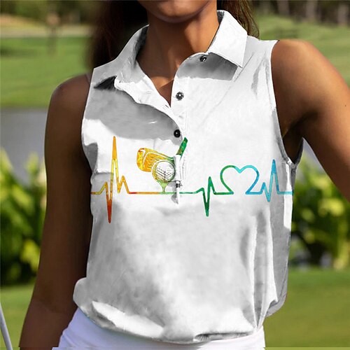 Mulheres Camisa polo de caminhada Camisa de golfe Pólo de botões Respirável Secagem Rápida Pavio Humido Sem Manga Vestuário de golfe Roupas de golfe Normal Estampado Verão Tênis Golfe Pickleball
Mulheres Camisa polo de caminhada Camisa de golfe Pólo de botões Respirável Secagem Rápida Pavio Humido Sem Manga Vestuário de golfe Roupas de golfe Normal Estampado Verão Tênis Golfe Pickleball