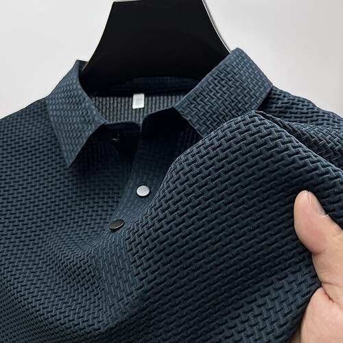 

Men's Polo Shirt Golf Shirt Casual Holiday Lapel Short Sleeve Fashion Basic Plain Button Summer Regular Fit Black White Green Dark Blue Apricot Grey Polo Shirt