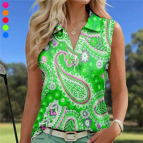 Mujer Camisas de polo Camiseta de golf Transpirable Secado rápido Dispersor de humedad Sin Mangas Ropa de golf ropa de golf Ajuste regular Escote en V Impreso Verano Tenis Golf pepinillo
Mujer Camisas de polo Camiseta de golf Transpirable Secado rápido Dispersor de humedad Sin Mangas Ropa de golf ropa de golf Ajuste regular Escote en V Impreso Verano Tenis Golf pepinillo