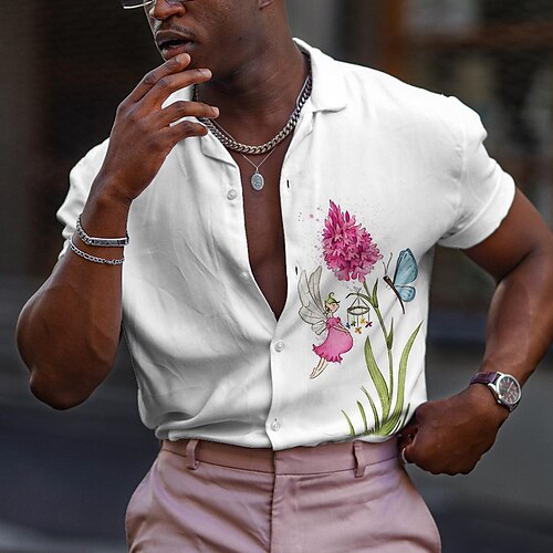Men's Shirt Linen Shirt Floral Graphic Prints Cuban Collar Pink Gray Outdoor Street Short Sleeves Print Clothing Apparel Linen Fashion Designer Casual Soft
Men's Shirt Linen Shirt Floral Graphic Prints Cuban Collar Pink Gray Outdoor Street Short Sleeves Print Clothing Apparel Linen Fashion Designer Casual Soft
