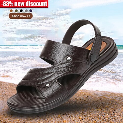 Herren Sandalen Ledersandalen Brautkleider schlicht Täglich Wanderschuhe PU Atmungsaktiv Rutschfest Dunkelbraun Schwarz Sommer Herbst
Herren Sandalen Ledersandalen Brautkleider schlicht Täglich Wanderschuhe PU Atmungsaktiv Rutschfest Dunkelbraun Schwarz Sommer Herbst