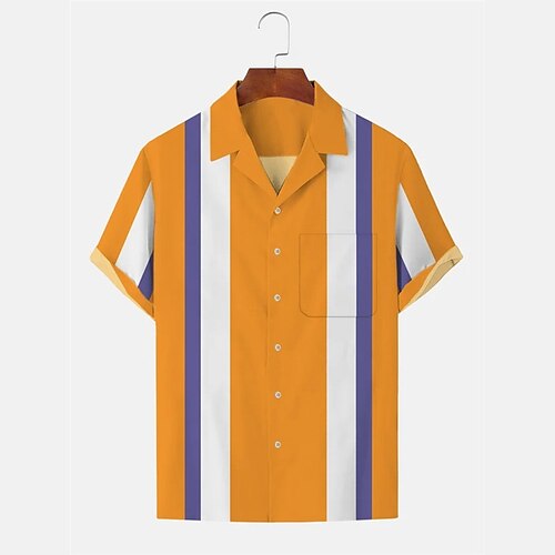 Homme Chemise Rayé Imprimés Photos Col rabattu Orange Extérieur Plein Air Manches courtes Imprimer Vêtement Tenue Mode Design Décontractées Flexible
Homme Chemise Rayé Imprimés Photos Col rabattu Orange Extérieur Plein Air Manches courtes Imprimer Vêtement Tenue Mode Design Décontractées Flexible