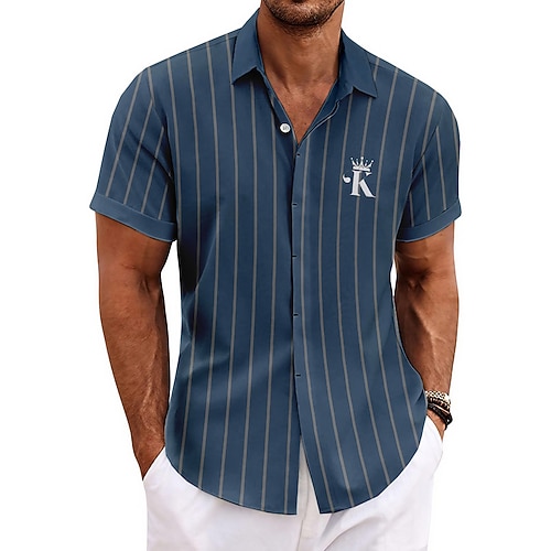 Hombre Camisa camisa de lino Letra A Rayas Estampados Rey Cuello Vuelto Negro Azul Piscina Verde Oscuro Marrón Verde Trébol Exterior Calle Mangas cortas Estampado Ropa Lino Moda Design Casual Suave
Hombre Camisa camisa de lino Letra A Rayas Estampados Rey Cuello Vuelto Negro Azul Piscina Verde Oscuro Marrón Verde Trébol Exterior Calle Mangas cortas Estampado Ropa Lino Moda Design Casual Suave
