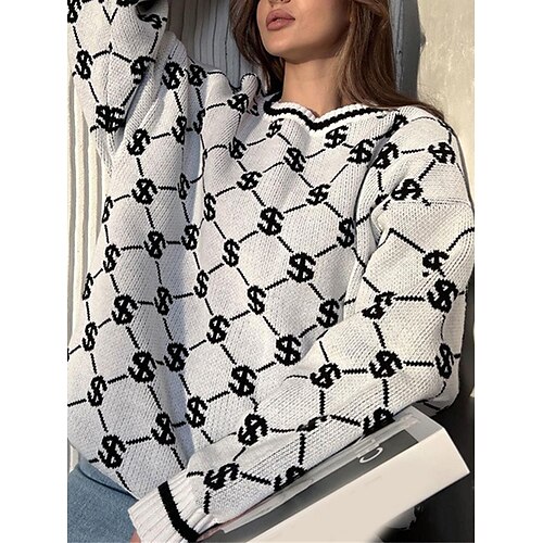 Mujer Suéter de punto Puente Estriado Tejer De Gran Tamaño Geométrico Cuello Barco Elegante Casual Exterior Diario Verano Otoño Negro Rosa S M L
Mujer Suéter de punto Puente Estriado Tejer De Gran Tamaño Geométrico Cuello Barco Elegante Casual Exterior Diario Verano Otoño Negro Rosa S M L