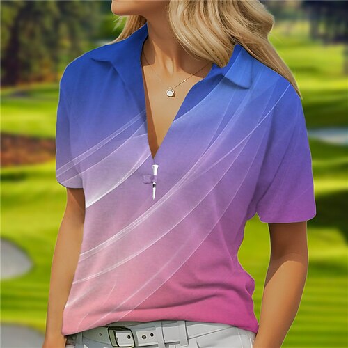 Mulheres Camisa polo de caminhada Camisa de golfe Respirável Secagem Rápida Pavio Humido Manga Curta Vestuário de golfe Roupas de golfe Normal Em V Cores Gradiente Verão Tênis Golfe Pickleball
Mulheres Camisa polo de caminhada Camisa de golfe Respirável Secagem Rápida Pavio Humido Manga Curta Vestuário de golfe Roupas de golfe Normal Em V Cores Gradiente Verão Tênis Golfe Pickleball