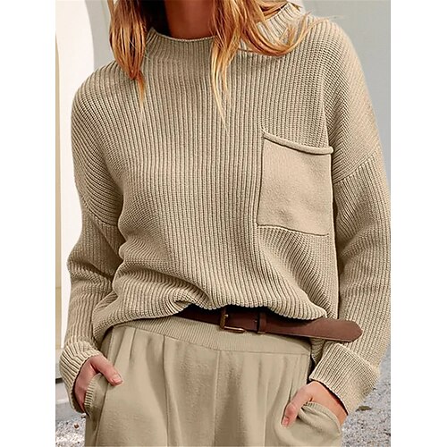 Pull Maille Femme A côtes Tricoter Poche Couleur unie Mao mode Décontractées du quotidien Sortie manche longue Eté Printemps Noir Blanche S M L
Pull Maille Femme A côtes Tricoter Poche Couleur unie Mao mode Décontractées du quotidien Sortie manche longue Eté Printemps Noir Blanche S M L