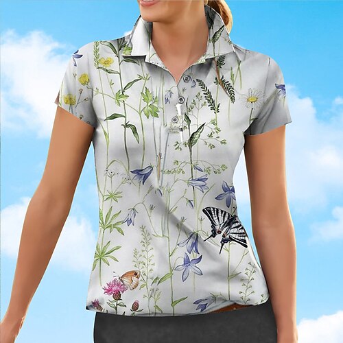 Mujer Camisas de polo Camiseta de golf Polo con botones Transpirable Secado rápido Dispersor de humedad Manga Corta Ropa de golf ropa de golf Ajuste regular Floral Verano Tenis Golf pepinillo
Mujer Camisas de polo Camiseta de golf Polo con botones Transpirable Secado rápido Dispersor de humedad Manga Corta Ropa de golf ropa de golf Ajuste regular Floral Verano Tenis Golf pepinillo