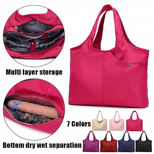 Women's Handbag Tote Gym Bag Nylon Shopping Daily Zipper Large Capacity Lightweight Solid Color Black Pink Burgundy
Women's Handbag Tote Gym Bag Nylon Shopping Daily Zipper Large Capacity Lightweight Solid Color Black Pink Burgundy