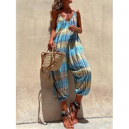 Mujer Mono Espalda al Aire Estampado Tie-dye Escote en Pico Vacaciones Diario Vacaciones Ajuste regular Sin Mangas Rojo Azul Piscina S M L Verano
Mujer Mono Espalda al Aire Estampado Tie-dye Escote en Pico Vacaciones Diario Vacaciones Ajuste regular Sin Mangas Rojo Azul Piscina S M L Verano