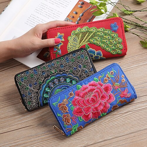 Bolso étnico vintage para mujer, monedero de mano con bordado floral, monedero largo para mujer, monedero, tarjetero para teléfono
Bolso étnico vintage para mujer, monedero de mano con bordado floral, monedero largo para mujer, monedero, tarjetero para teléfono