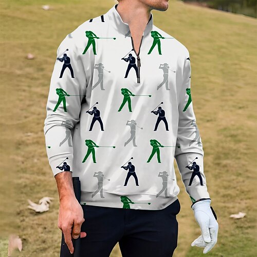 Hombre Camisas de polo Camiseta de golf Transpirable Secado rápido Dispersor de humedad Manga Larga Ropa de golf ropa de golf Ajuste regular Cremallera Cuello alto Impreso Primavera Otoño Tenis Golf
Hombre Camisas de polo Camiseta de golf Transpirable Secado rápido Dispersor de humedad Manga Larga Ropa de golf ropa de golf Ajuste regular Cremallera Cuello alto Impreso Primavera Otoño Tenis Golf