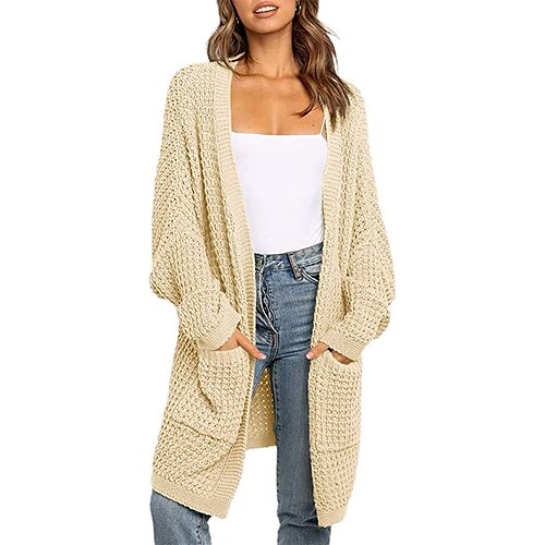 Mulheres Sueter Cardigan Saltador Estriado Tricotar Bolsos Côr Sólida Gola Boba à moda Casual Ao ar livre Casa Primavera Outono Preto Rosa S M L
Mulheres Sueter Cardigan Saltador Estriado Tricotar Bolsos Côr Sólida Gola Boba à moda Casual Ao ar livre Casa Primavera Outono Preto Rosa S M L