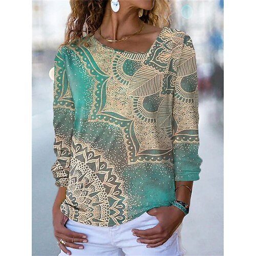 Damen T Shirt Grün Graphic Bedruckt Langarm Täglich Wochenende Basic V Ausschnitt Standard Farbe S
Damen T Shirt Grün Graphic Bedruckt Langarm Täglich Wochenende Basic V Ausschnitt Standard Farbe S