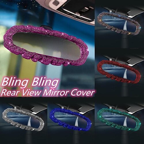 Acessórios de charme de espelho retrovisor para decoração de carro para mulheres cristal strass brilho elástico capa decorativa de pelúcia
Acessórios de charme de espelho retrovisor para decoração de carro para mulheres cristal strass brilho elástico capa decorativa de pelúcia