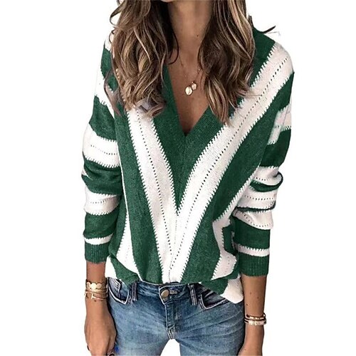 Pull Maille Femme A côtes Tricoter Patchwork Bloc de couleur Col V mode Décontractées Extérieur du quotidien manche longue Automne Hiver Rouge Bleu S M L
Pull Maille Femme A côtes Tricoter Patchwork Bloc de couleur Col V mode Décontractées Extérieur du quotidien manche longue Automne Hiver Rouge Bleu S M L