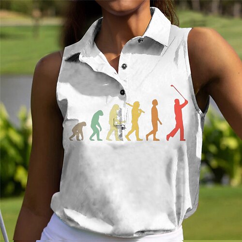 Femme T-shirt POLO Chemise de golf Polo boutonné Respirable Séchage rapide Evacuation de l'humidité Sans Manches Vêtements de golf Top Standard Imprimé Eté Tennis Le golf Pickleball
Femme T-shirt POLO Chemise de golf Polo boutonné Respirable Séchage rapide Evacuation de l'humidité Sans Manches Vêtements de golf Top Standard Imprimé Eté Tennis Le golf Pickleball