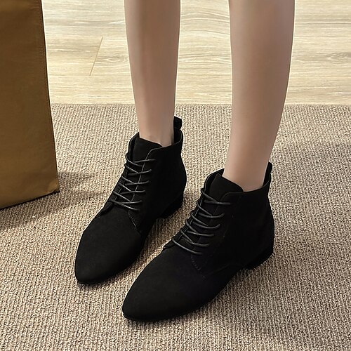 Mulheres Botas Tamanhos Grandes Botins Botins Ao ar livre Diário Cadarço Salto Baixo Dedo Apontado Elegante Casual Minimalismo Camurça Com Cadarço Côr Sólida Preto Cáqui
Mulheres Botas Tamanhos Grandes Botins Botins Ao ar livre Diário Cadarço Salto Baixo Dedo Apontado Elegante Casual Minimalismo Camurça Com Cadarço Côr Sólida Preto Cáqui