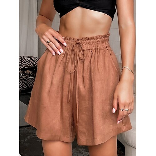 Women's Shorts Slacks Cotton Brown High Waist Simple Lightweight Casual Outdoor Daily Vacation Pocket Short Breathability Plain S M L
Women's Shorts Slacks Cotton Brown High Waist Simple Lightweight Casual Outdoor Daily Vacation Pocket Short Breathability Plain S M L