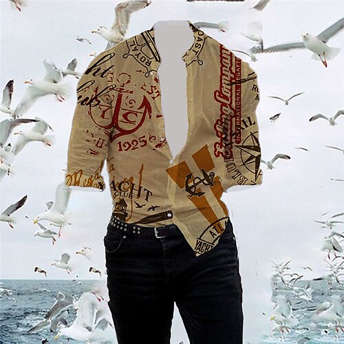 Homens Camisa Social Letra Estampas Abstratas Âncora Vintage Colarinho Chinês Cáqui Ao ar livre Rua Manga Curta Imprimir Roupa Moda Designer Casual Confortável
Homens Camisa Social Letra Estampas Abstratas Âncora Vintage Colarinho Chinês Cáqui Ao ar livre Rua Manga Curta Imprimir Roupa Moda Designer Casual Confortável