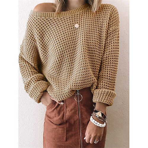 Mujer Suéter de punto Puente Cable Tejer Trenzado Color sólido Cuello Barco Elegante Casual Diario Noche Primavera Otoño Negro Blanco Tamaño Único
Mujer Suéter de punto Puente Cable Tejer Trenzado Color sólido Cuello Barco Elegante Casual Diario Noche Primavera Otoño Negro Blanco Tamaño Único