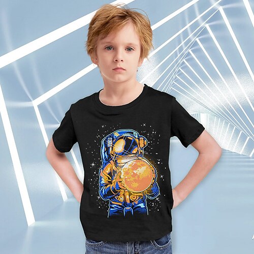Garçon T-shirt Manche Courte T-shirt Tee-shirts Graphic Astronaute 3D effet Actif Sportif Mode Polyester Extérieur Casual du quotidien Enfants Col ras du cou 3-12 ans Graphique imprimé en 3D Standard
Garçon T-shirt Manche Courte T-shirt Tee-shirts Graphic Astronaute 3D effet Actif Sportif Mode Polyester Extérieur Casual du quotidien Enfants Col ras du cou 3-12 ans Graphique imprimé en 3D Standard