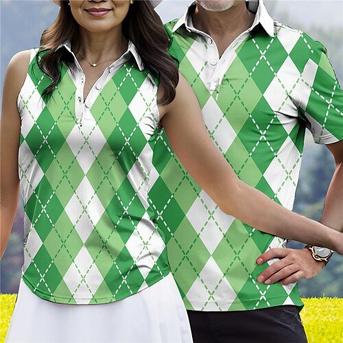Homme Femme T-shirt POLO Polo assorti Chemise de golf Respirable Séchage rapide Evacuation de l'humidité Manche Courte Vêtements de golf Top Standard Plaid Eté Tennis Le golf Pickleball
Homme Femme T-shirt POLO Polo assorti Chemise de golf Respirable Séchage rapide Evacuation de l'humidité Manche Courte Vêtements de golf Top Standard Plaid Eté Tennis Le golf Pickleball