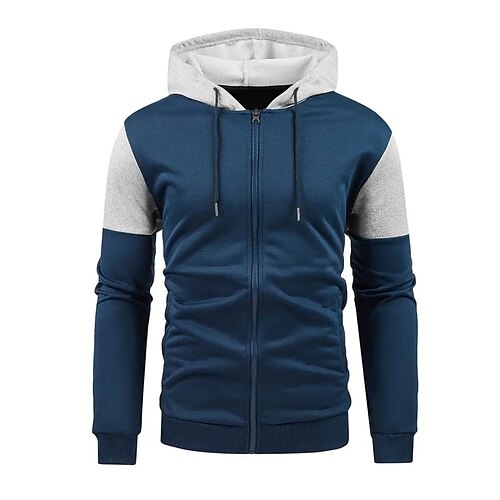 Men's Hoodie Zip Up Hoodies Black Blue Gray Hooded Color Block Patchwork Sports Outdoor Daily Sports Streetwear Cool Casual Spring Fall Clothing Apparel Hoodies Sweatshirts
Men's Hoodie Zip Up Hoodies Black Blue Gray Hooded Color Block Patchwork Sports Outdoor Daily Sports Streetwear Cool Casual Spring Fall Clothing Apparel Hoodies Sweatshirts