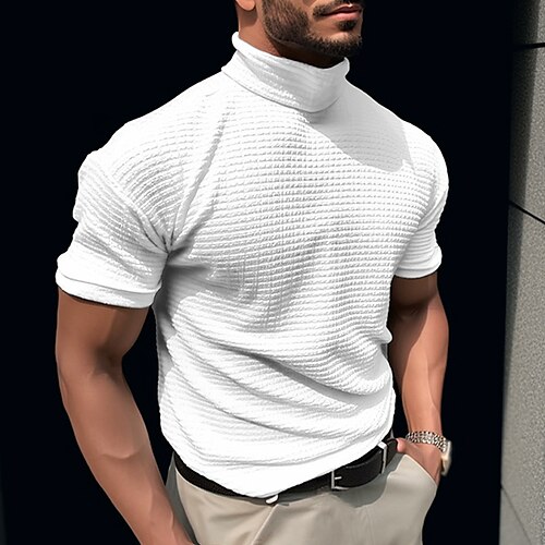 Hombre Camiseta Camisa de gofres Camiseta superior Plano Cuello Alto Calle Vacaciones Mangas cortas Ropa Moda Design Básico
Hombre Camiseta Camisa de gofres Camiseta superior Plano Cuello Alto Calle Vacaciones Mangas cortas Ropa Moda Design Básico