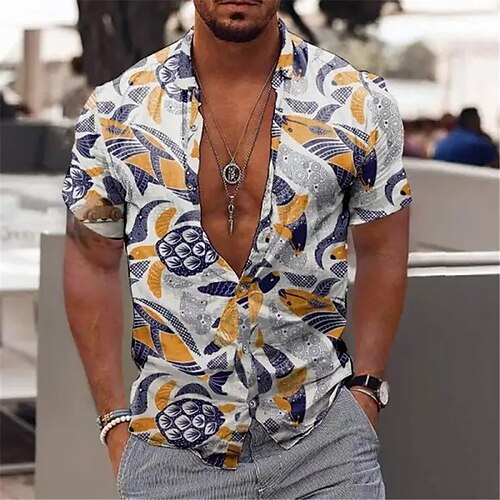 Men's Shirt Summer Hawaiian Shirt Floral Graphic Prints Leaves Turndown Yellow Blue Outdoor Street Short Sleeves Print Clothing Apparel Fashion Streetwear Designer Casual
Men's Shirt Summer Hawaiian Shirt Floral Graphic Prints Leaves Turndown Yellow Blue Outdoor Street Short Sleeves Print Clothing Apparel Fashion Streetwear Designer Casual