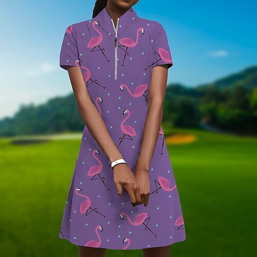 Women's Tennis Dress Golf Dress Breathable Quick Dry Moisture Wicking Short Sleeve Dress Golf Apparel Regular Fit Zipper Flamingo Summer Tennis Golf Pickleball
Women's Tennis Dress Golf Dress Breathable Quick Dry Moisture Wicking Short Sleeve Dress Golf Apparel Regular Fit Zipper Flamingo Summer Tennis Golf Pickleball