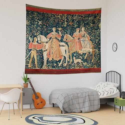 

Vintage Medieval Hanging Tapestry Wall Art Large Tapestry Mural Decor Photograph Backdrop Blanket Curtain Home Bedroom Living Room Decoration