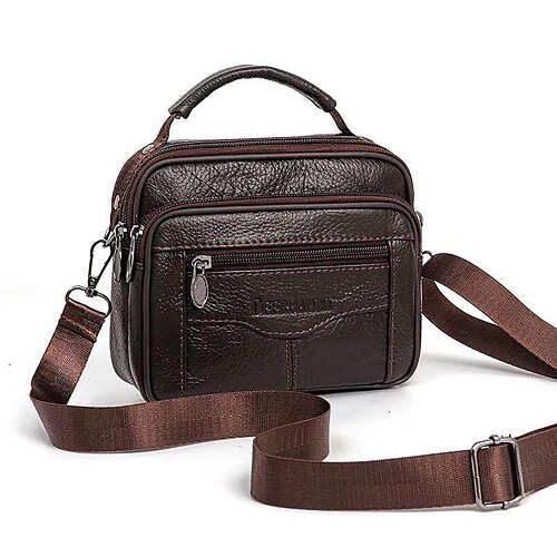 Homme Sac bandoulière Sac d'épaule Cartable Sac de messager Cuir de Vachette Achats du quotidien Fermeture Grande Capacité Etanche Poids Léger Couleur unie café léger avec poignée noir avec poignée
Homme Sac bandoulière Sac d'épaule Cartable Sac de messager Cuir de Vachette Achats du quotidien Fermeture Grande Capacité Etanche Poids Léger Couleur unie café léger avec poignée noir avec poignée