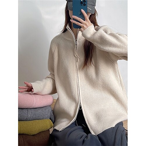 Damen Strickjacke Strickwaren Gerippt Stricken Zip Feste Farbe Ständer Stilvoll Brautkleider schlicht Täglich Ausgehen Sommer Herbst Schwarz Gelb Rosa Einheitsgröße
Damen Strickjacke Strickwaren Gerippt Stricken Zip Feste Farbe Ständer Stilvoll Brautkleider schlicht Täglich Ausgehen Sommer Herbst Schwarz Gelb Rosa Einheitsgröße