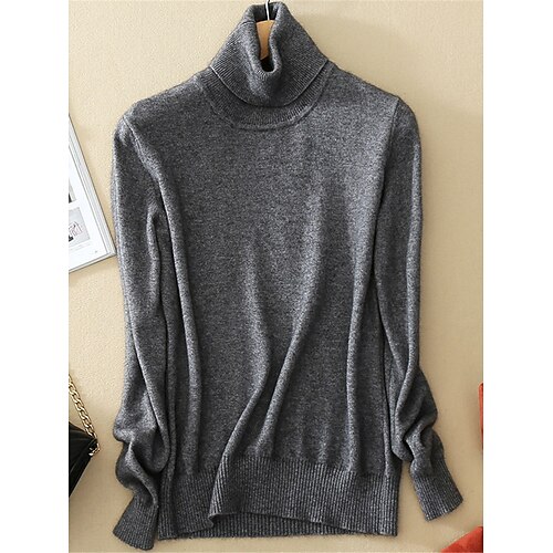Pull Maille Femme A côtes Tricoter énorme Couleur unie Col Roulé mode Décontractées du quotidien Sortie manche longue Eté Printemps Noir Blanche S M L
Pull Maille Femme A côtes Tricoter énorme Couleur unie Col Roulé mode Décontractées du quotidien Sortie manche longue Eté Printemps Noir Blanche S M L