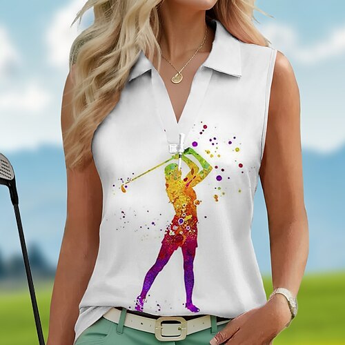 Women's Polo Shirt Golf Shirt Breathable Quick Dry Moisture Wicking Sleeveless Golf Apparel Golf Clothes Regular Fit V Neck Printed Summer Tennis Golf Pickleball
Women's Polo Shirt Golf Shirt Breathable Quick Dry Moisture Wicking Sleeveless Golf Apparel Golf Clothes Regular Fit V Neck Printed Summer Tennis Golf Pickleball