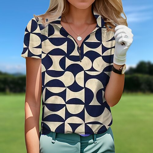 Mujer Camisas de polo Camiseta de golf Transpirable Secado rápido Dispersor de humedad Manga Corta Ropa de golf ropa de golf Ajuste regular Cremallera Cuello alto Geometría Verano Tenis Golf pepinillo
Mujer Camisas de polo Camiseta de golf Transpirable Secado rápido Dispersor de humedad Manga Corta Ropa de golf ropa de golf Ajuste regular Cremallera Cuello alto Geometría Verano Tenis Golf pepinillo