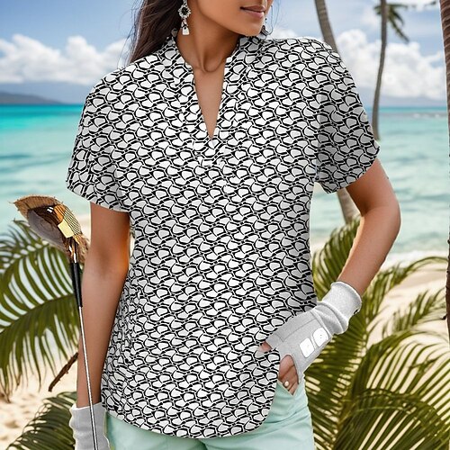 Femme T-shirt POLO Chemise de golf Respirable Séchage rapide Evacuation de l'humidité Manche Courte Vêtements de golf Top Standard Col en V Imprimé Eté Tennis Le golf Pickleball
Femme T-shirt POLO Chemise de golf Respirable Séchage rapide Evacuation de l'humidité Manche Courte Vêtements de golf Top Standard Col en V Imprimé Eté Tennis Le golf Pickleball