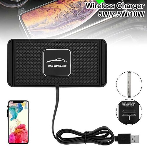 1 pc qi carro carregador de telefone sem fio almofada antiderrapante carregamento rápido para iphone samsung
1 pc qi carro carregador de telefone sem fio almofada antiderrapante carregamento rápido para iphone samsung