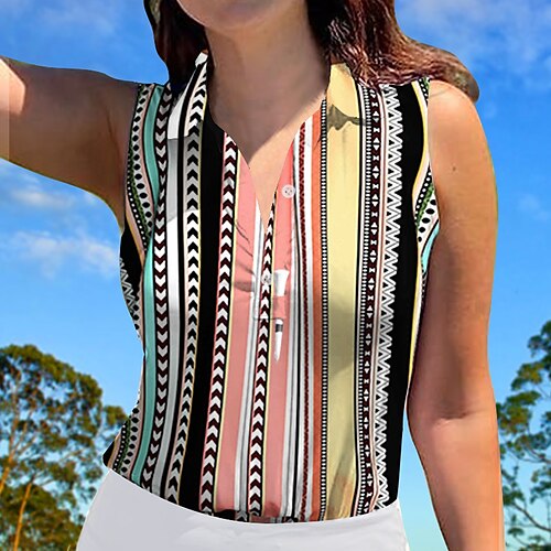 Mujer Camisas de polo Camiseta de golf Transpirable Secado rápido Dispersor de humedad Sin Mangas Ropa de golf ropa de golf Ajuste regular Escote en V Rayas Verano Tenis Golf pepinillo
Mujer Camisas de polo Camiseta de golf Transpirable Secado rápido Dispersor de humedad Sin Mangas Ropa de golf ropa de golf Ajuste regular Escote en V Rayas Verano Tenis Golf pepinillo