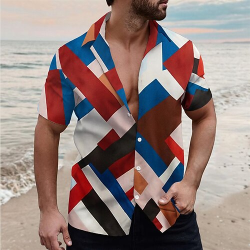 Homme Chemise Imprimés Photos Géométrie Collier cubain Rouge Extérieur Casual Manche Courte Imprimer Vêtement Tenue Sportif Mode Vêtement de rue Design
Homme Chemise Imprimés Photos Géométrie Collier cubain Rouge Extérieur Casual Manche Courte Imprimer Vêtement Tenue Sportif Mode Vêtement de rue Design