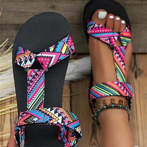 Mulheres Sandálias Tamanhos Grandes Diário Praia Sem Salto Dedo Aberto Casual Conforto Minimalismo Cetim Velcro Côr Sólida Bloco de cor Colorido Rosa listrado Azul listrado
Mulheres Sandálias Tamanhos Grandes Diário Praia Sem Salto Dedo Aberto Casual Conforto Minimalismo Cetim Velcro Côr Sólida Bloco de cor Colorido Rosa listrado Azul listrado