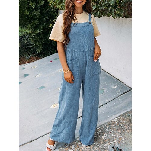 Mujer Mono Bolsillo Color sólido Escote Cuadrado Ropa de calle Calle Diario Ajuste regular Sin Mangas Negro Rojo Azul Marino S M L Verano
Mujer Mono Bolsillo Color sólido Escote Cuadrado Ropa de calle Calle Diario Ajuste regular Sin Mangas Negro Rojo Azul Marino S M L Verano