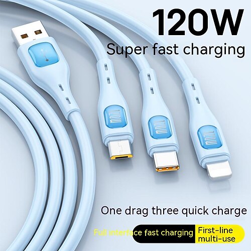 

Дизайн 3 в 1 для Mac 120 Вт USB C Multi кабель для быстрой зарядки 3in1 несколько зарядных кабелей для телефонов USB C мульти кабель с типом c / micro usb / ip для samsung s23 s22 s21 для iphone 14 13