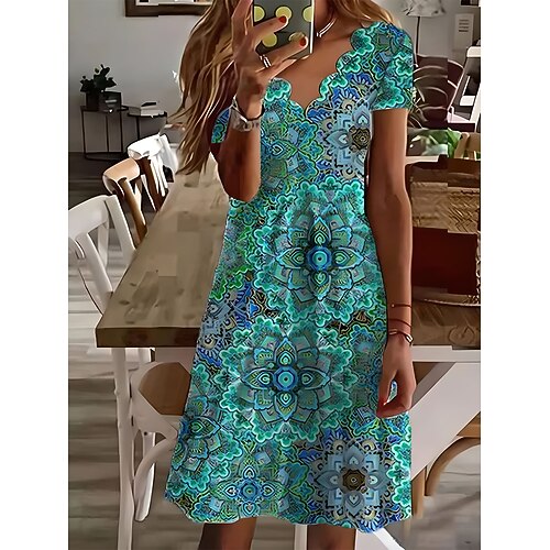 Tenue décontractée Robe Droite Robe imprimée Femme Floral Imprimer Col festonné Actif Mode Extérieur du quotidien Manche Courte Standard Bleu Printemps Eté S M L XL XXL
Tenue décontractée Robe Droite Robe imprimée Femme Floral Imprimer Col festonné Actif Mode Extérieur du quotidien Manche Courte Standard Bleu Printemps Eté S M L XL XXL
